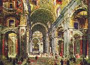 Giovanni Paolo Pannini Interior of St Peter s Rome oil painting artist